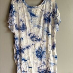 Sweet Claire Blue Tie-Dye Top